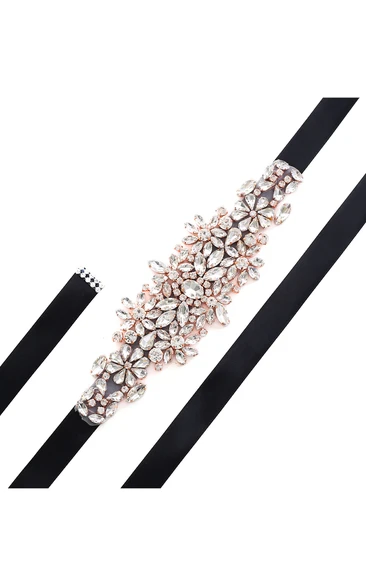 jenny yoo bridesmaid dresses velvet Bridal Belt,Wedding Belt,Rose Gold Crystal Rhinestone Belt,Gorgeous Be –  AlineBridal main image 0