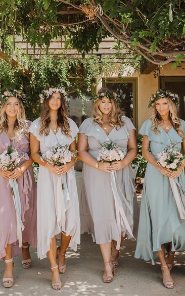 low's bridal bridesmaid dresses Sky Blue Off The Shoulder Ankle Length Simple Bridesmaid Dress TANYA BRIDAL
