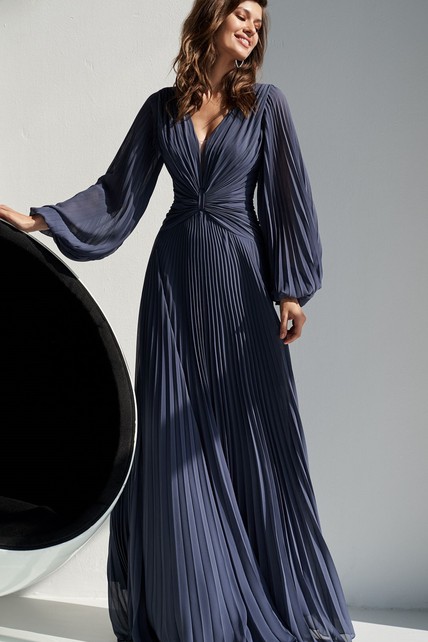 a line v neck floor length chiffon dress Coral Sea Maxi Dress main image 1